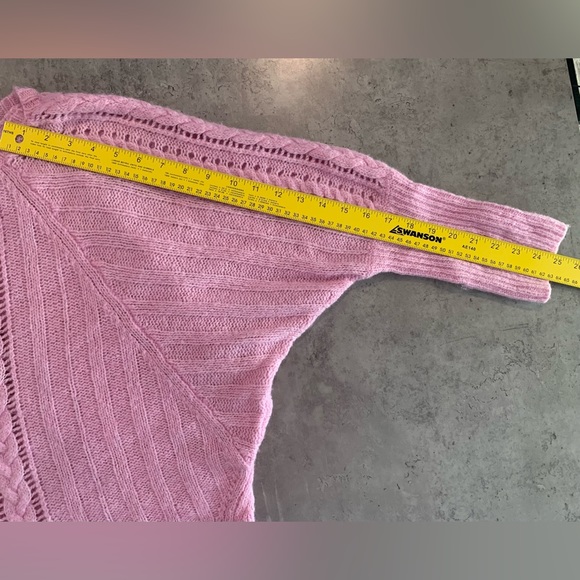 Juicy Couture Oversized Dolman 3/4 Sleeve Cable Knit Sweater, Size L - Picture 9 of 10